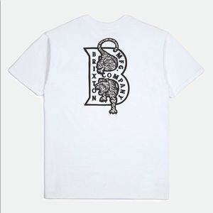 NWT Men’s Brixton Crawler Standard Short Sleeve Tee - XL White w/ Tiger Graphic